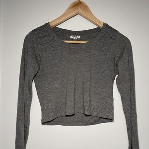 Grey crop top long sleeve Ardene (M)